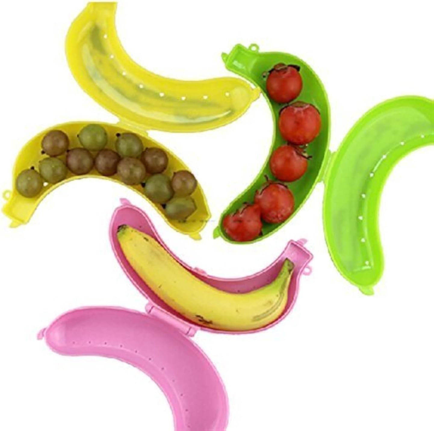 DOVEAZ Original Banana CASE Food Storage Container to Protects Soft Fruits & Banana (Set of 3)