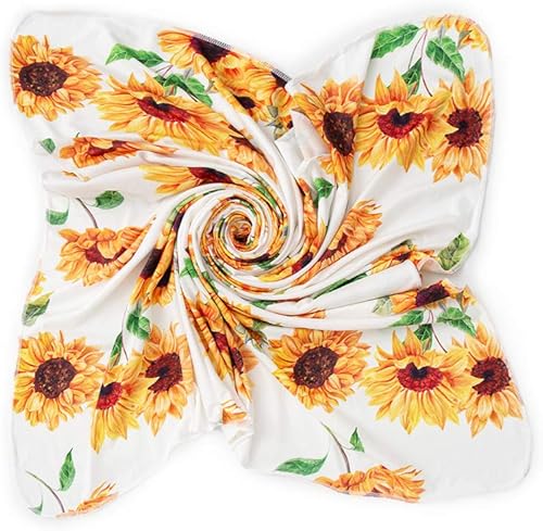 Miniatura 5 de Galabloomer Conjunto de diadema de girasol para recién nacido, diseño de flores de bebé con lazo grande