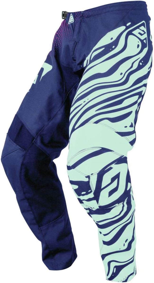 Answer Racing A19.5 Syncron Flow Women's Off-Road Motorcycle Pants - Blue/Flo Pink / 8