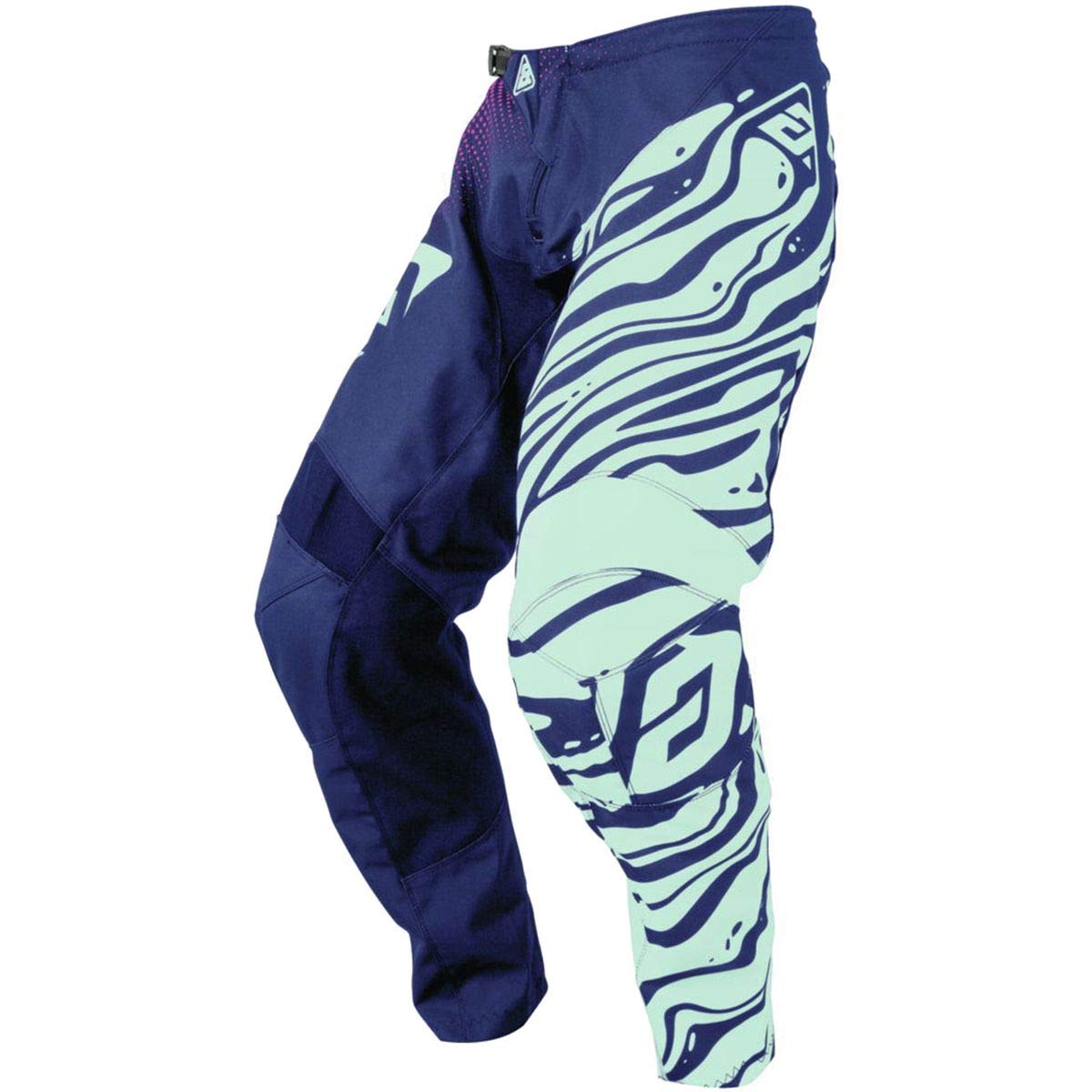 Answer Racing A19.5 Syncron Flow Women's Off-Road Motorcycle Pants - Blue/Flo Pink / 4