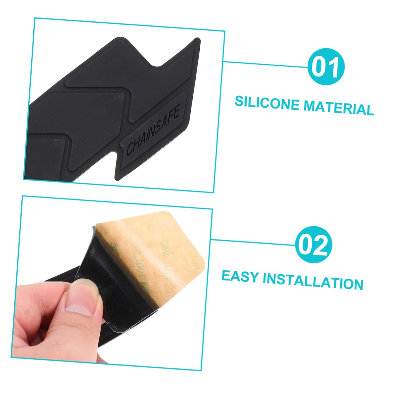 BESPORTBLE 5pezzi Protezione Catena Bici Silicone Paracatena per Mountain e Bici Stradali Facile da Installare Resistente e Pratico