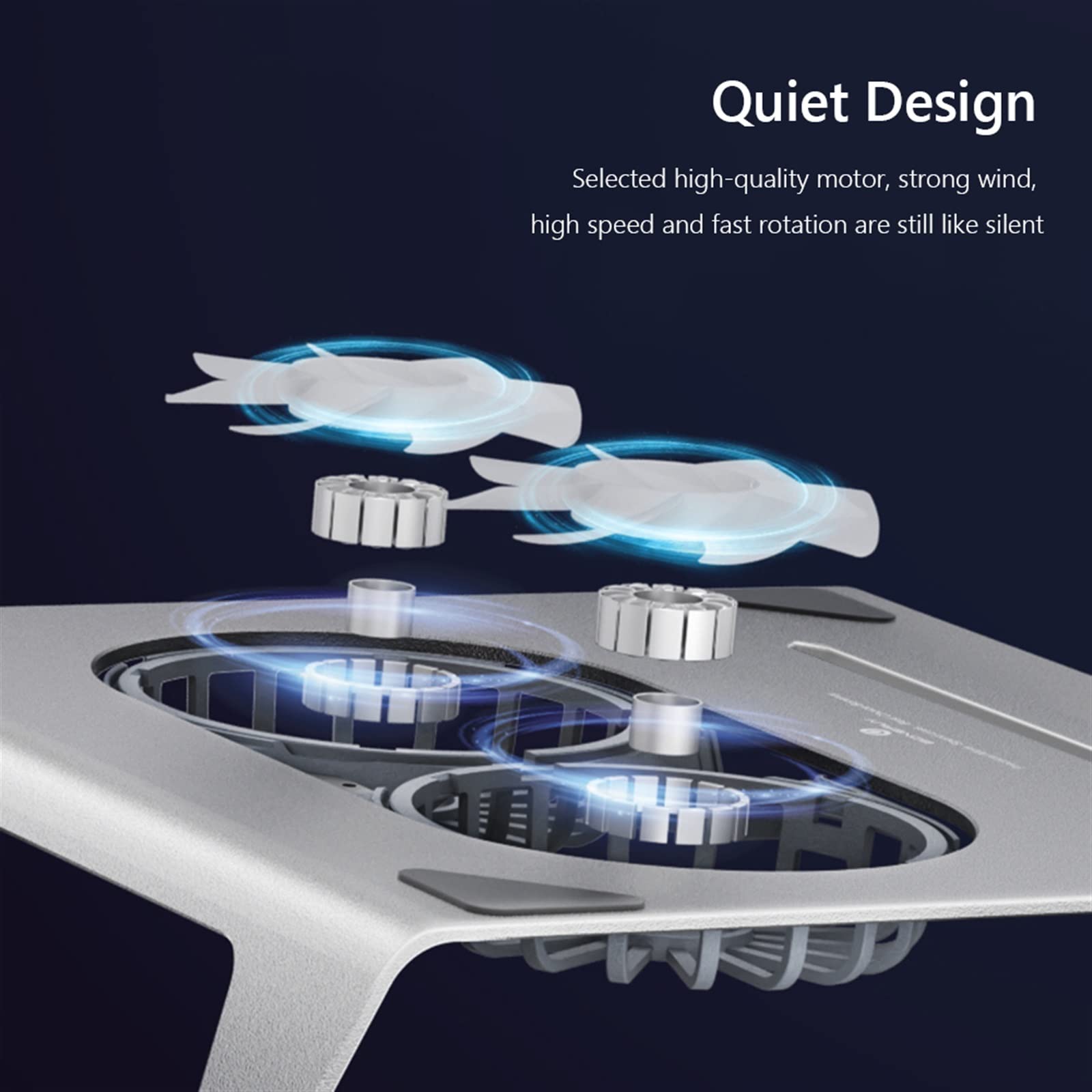 DieffematicZJ Stojak na laptopa Laptop Cooling Pad With Dual Cooling Fan Aluminum Laptop Stand Notebook Cooler Holder Computer Radiator Bracket