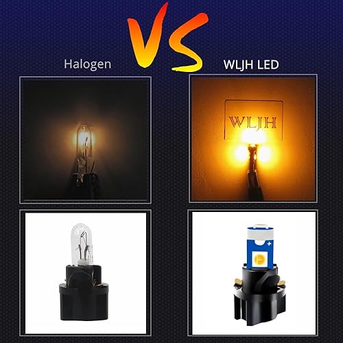 Miniatura 8 de WLJH Lote de 10 luces de diodo emisor de luz (LED) Canbus T5 2721 37 74 de cuña PC74 de repuesto para tableros de vehículos., Azul