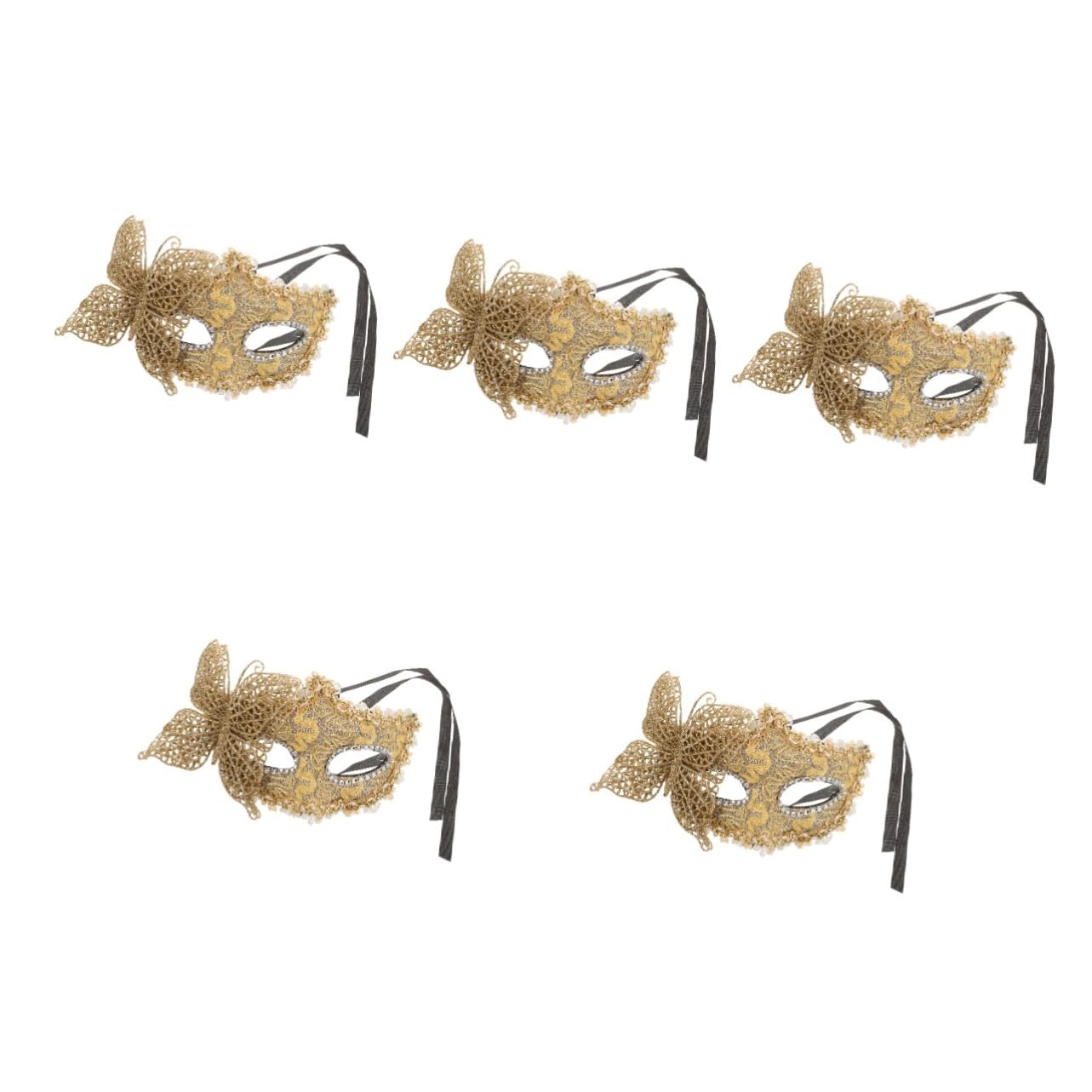 Healeved 5 Pezzi Maschera per Masquerade Design e Leggero Accessorio Versatile per Halloween e Festivi Adatta Comfort Assicurato