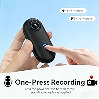 Vista 4 de JETO Mini cámara corporal HD 1080P, cámara portátil con clip giratorio de 360° y clip magnético, gran angular de 150°, funda impermeable, cámara