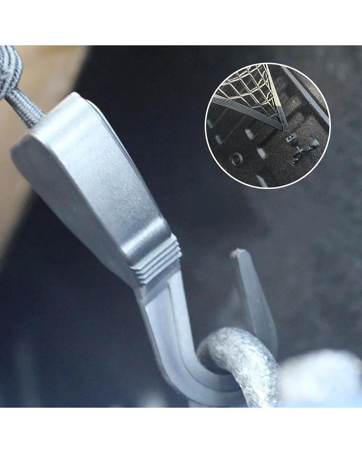 Rete portaoggetti a Doppio Strato per Bagagliaio Posteriore Auto, Rete Elastica in Nylon, Organizer portaoggetti per riporre Oggetti, Borsa Elastica in Rete (Strato Singolo)