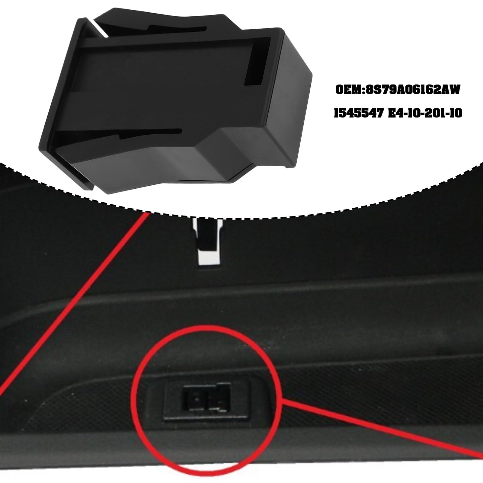 Schowek samochodowy, deska rozdzielcza, schowek na rękawiczki, klamra zamka 8S79A06162AW 1545547 kompatybilna z Ford Focus MK2/2.5 2005~2011