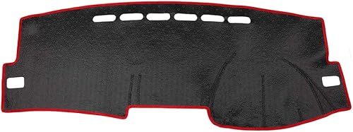 Miniatura 3 de X AUTOHAUX Alfombrilla para salpicadero de coche, antideslizante, negra y roja, para Toyota Corolla 2009-2013