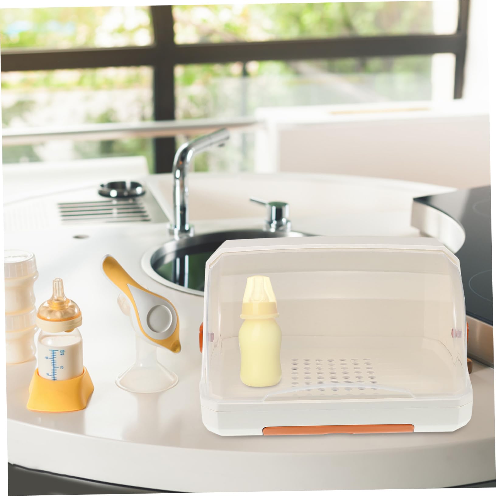 VICASKY Égouttoir Biberon avec Couvercle Organisateur De Comptoir pour Tasses Porte-gobelets pour Biberons