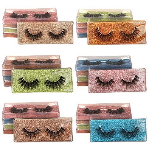 Ruairie 5D Faux Mink Lashes Wholesale Bulk 30 Pairs 6 Styles Natural False Lashes Pack Fluffy Volume False Eyelashes Wispy 3D Fake Lashes Mink #TOP21