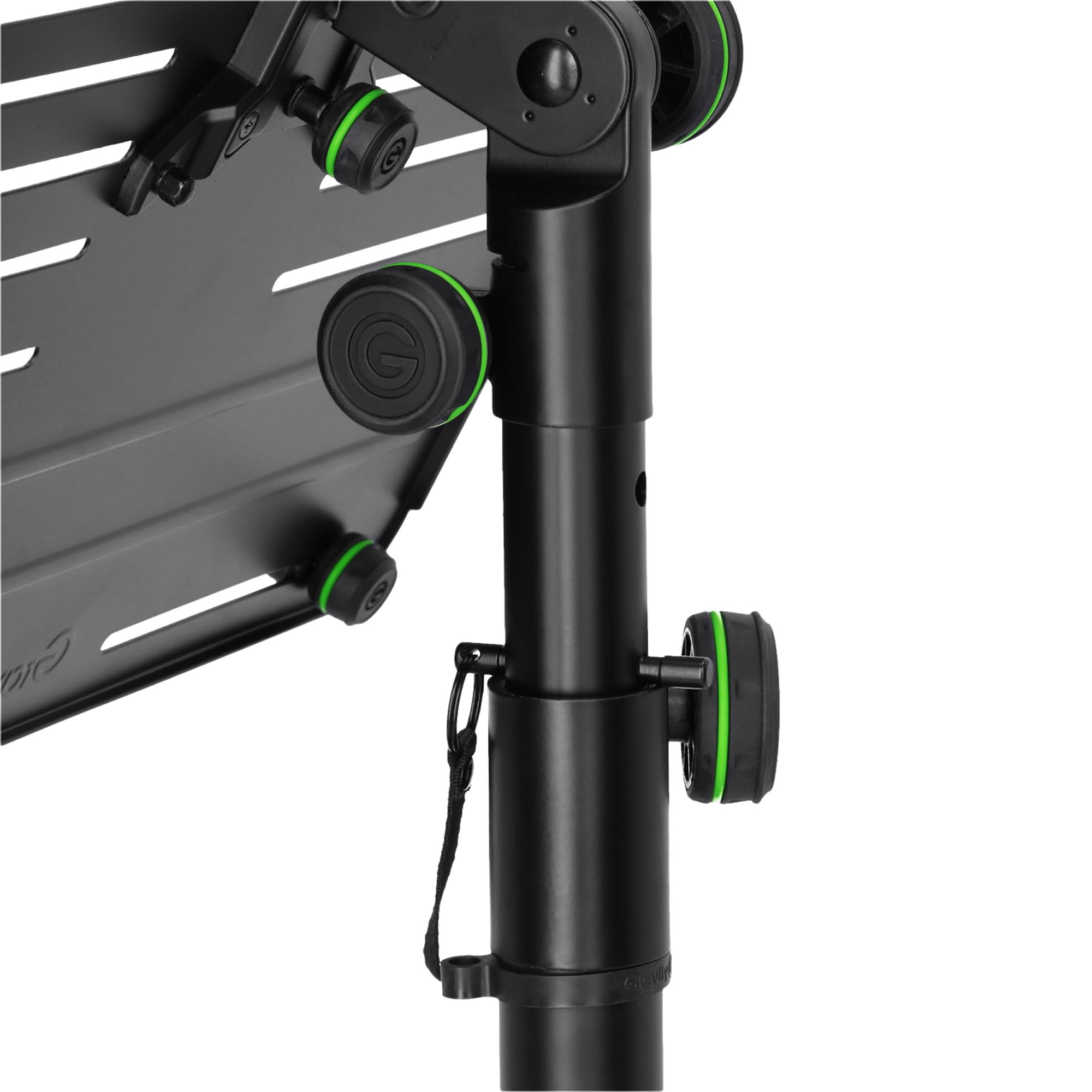 Gravity LTS T 02 B - Supporto universale per laptop con perni regolabili e base in acciaio, nero