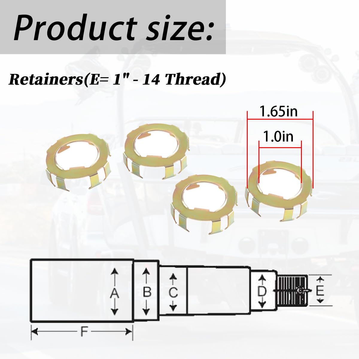 Amazon.com: XYgdhqpt 6-190 Trailer Spindle Nut Retainer(1SET