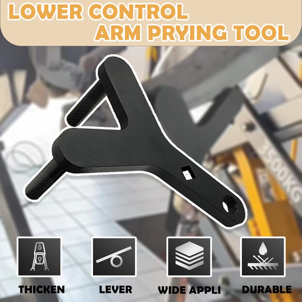 Agamino Lower Control Arm Prying Tool, High-Carbon Steel Suspension Specialty Bushing Removal Tool, Lower Control Arm & Ball Joint Removal Tool with 1/2