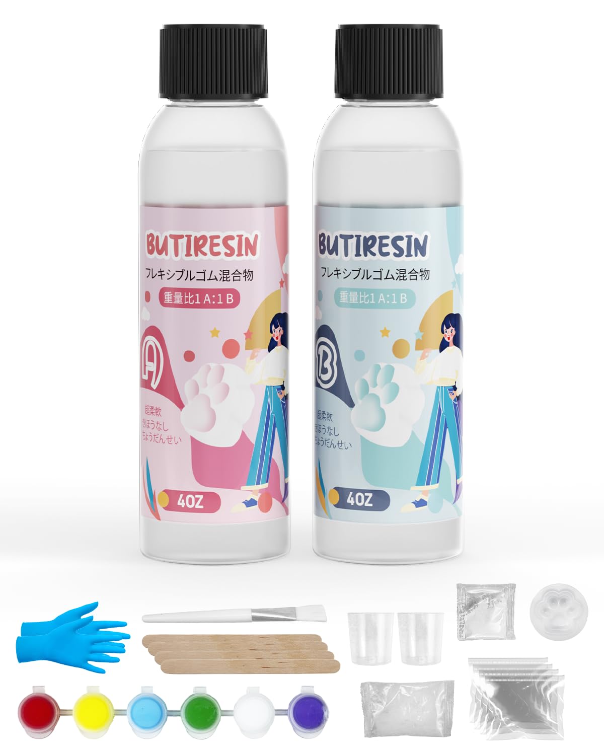 Amazon | BUTIRESIN スクイーズレジン液 (4oz+4oz) スクイーズ手作り