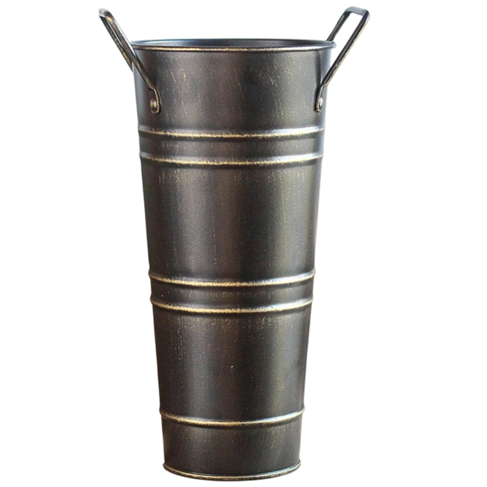Galvanized Metal Vases for Flower Farmhouse Decorative Flower Bucket with Handle Rustics French Tin Planter Bucket Galvanized Vases for