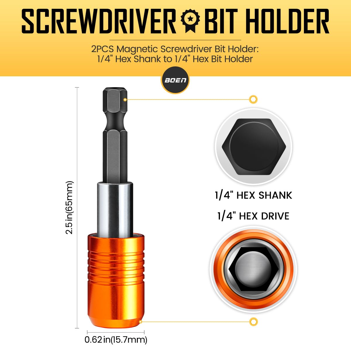 Magnetic Drill Bit Holder - Quick Change & Easy Grip -2