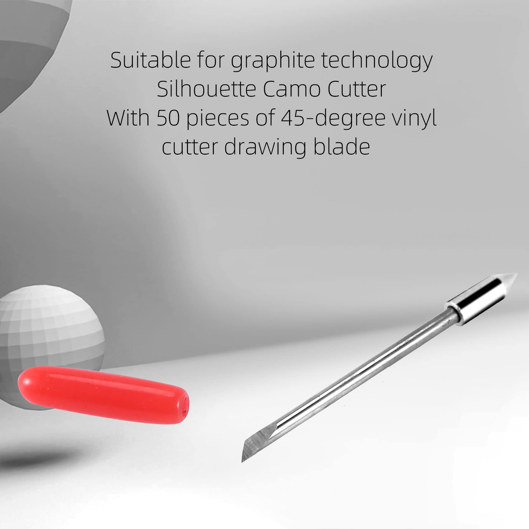 Lot de 50 lames de traceur en vinyle 45 degrés pour Graphtec CB09U CB09 Silhouette Cameo