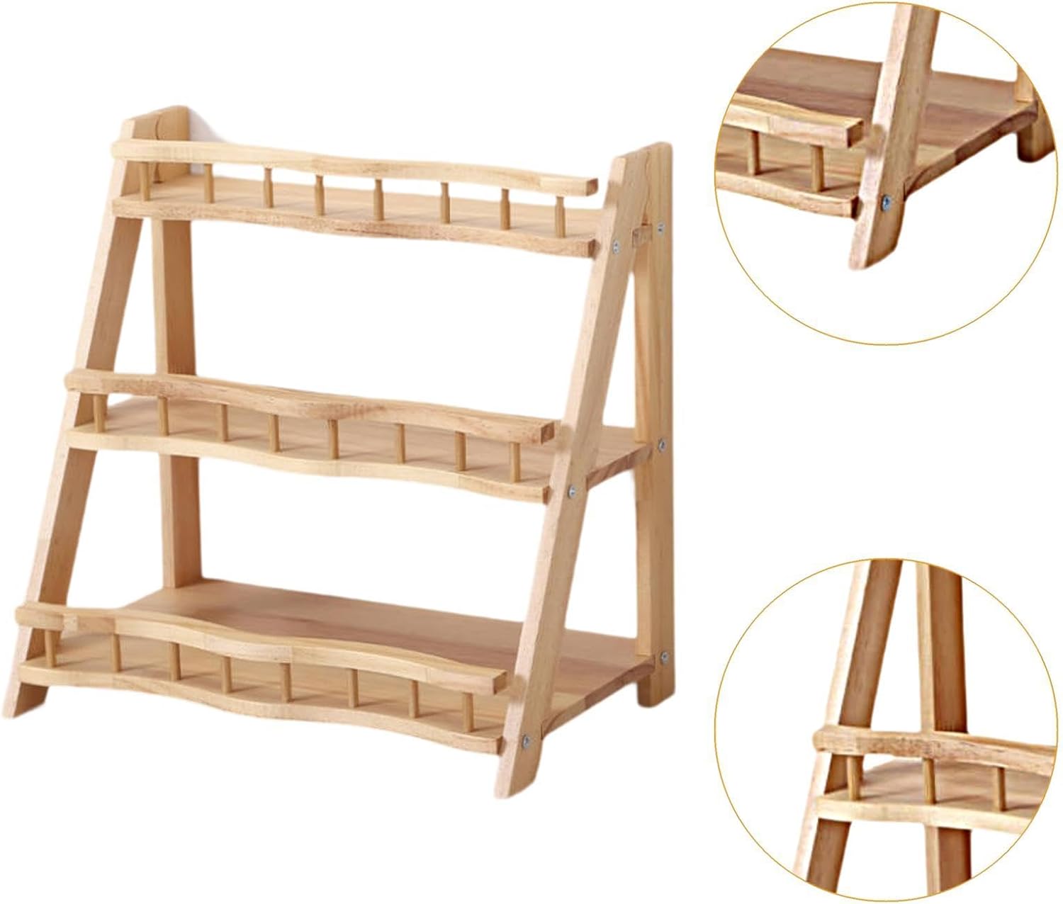 3 Tier Multipurpose Rustic Risers for Display for Countertop Cabinet Perfume