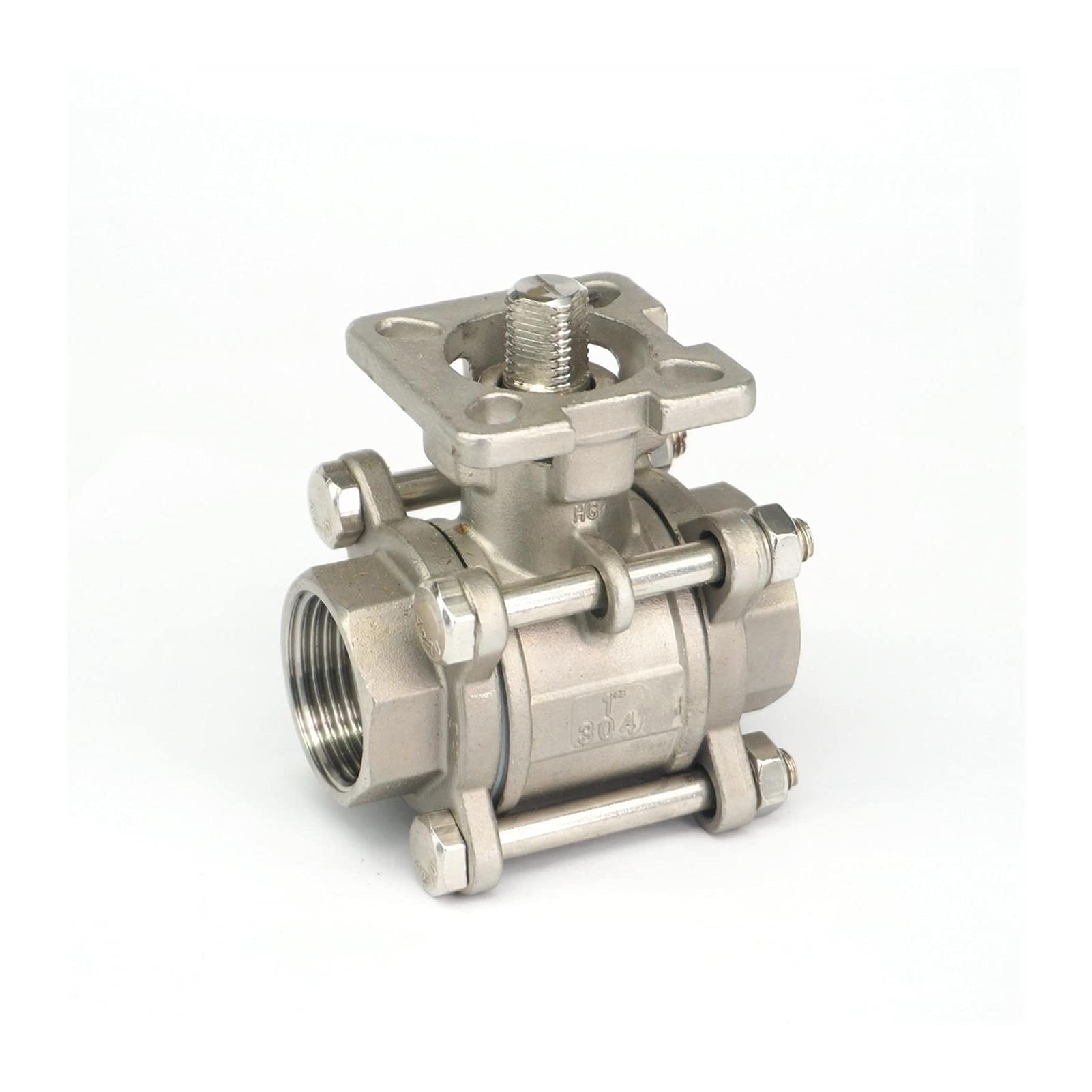 Vanne à bille DN20 3/4 pouce en acier inoxydable SS304 monobloc pour eau et huile