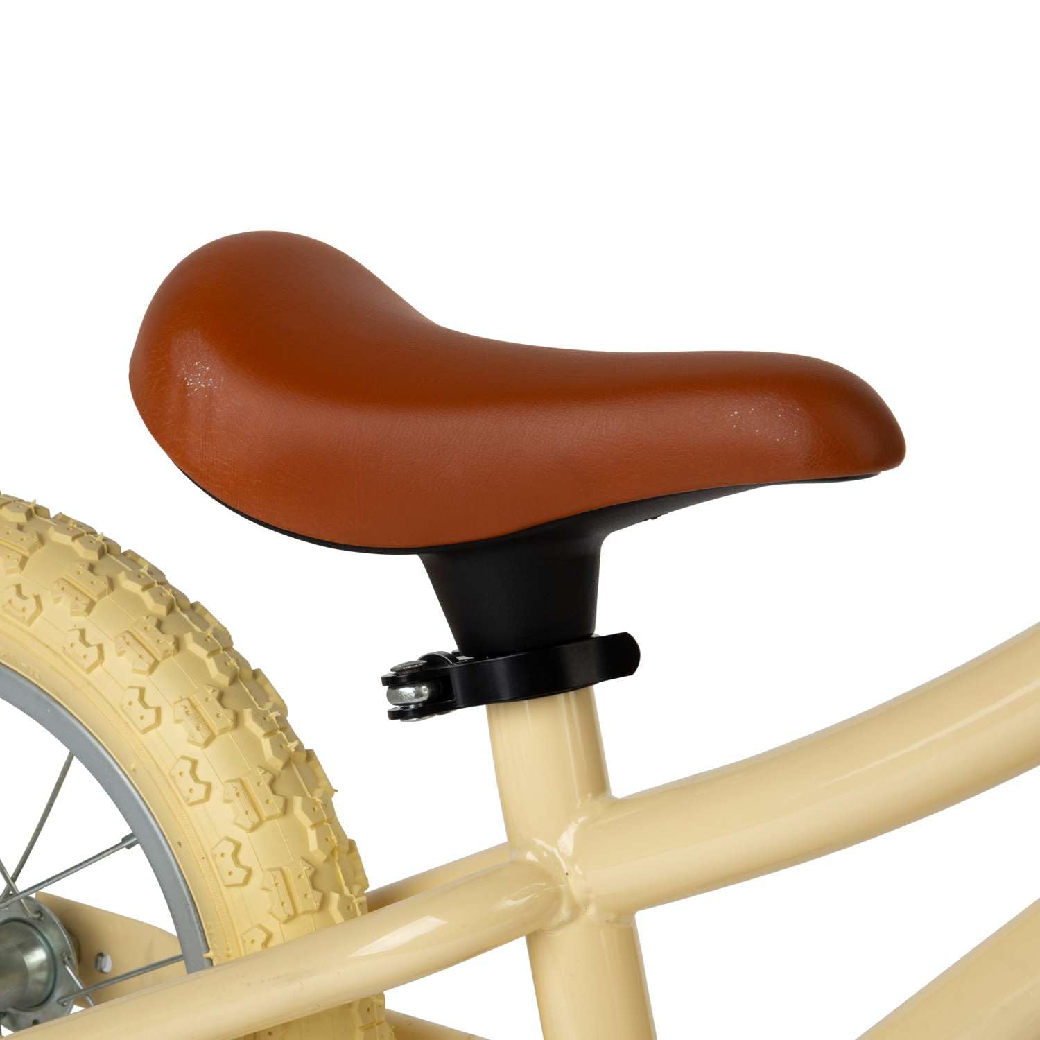 Bigjigs Toys Vélo d'équilibre Couleur crème avec Panier - Vélo sans pédales pour Tout-Petits