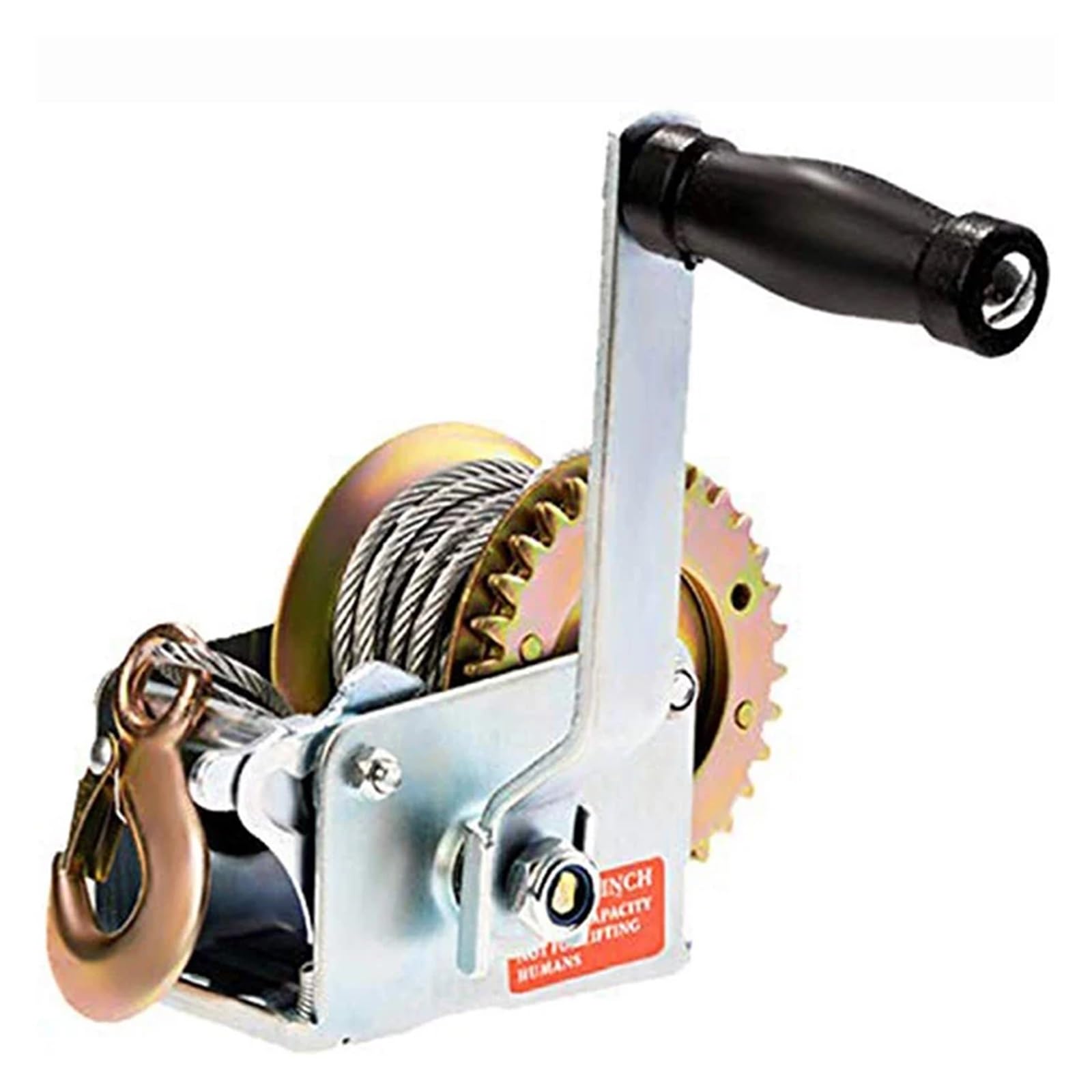 362.9 kg schwere Du Hand Seilwinde Kurbel - Manuelle Hebewinde mit 8M Stahlseil & Haken - Ideal für Bootsanhänger ATV & Precis Control s
