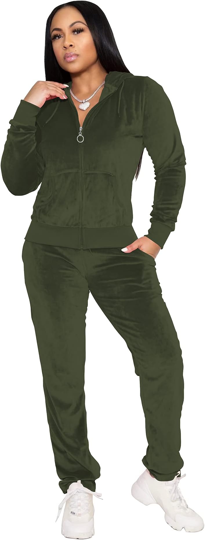 olive green adidas sweatsuit