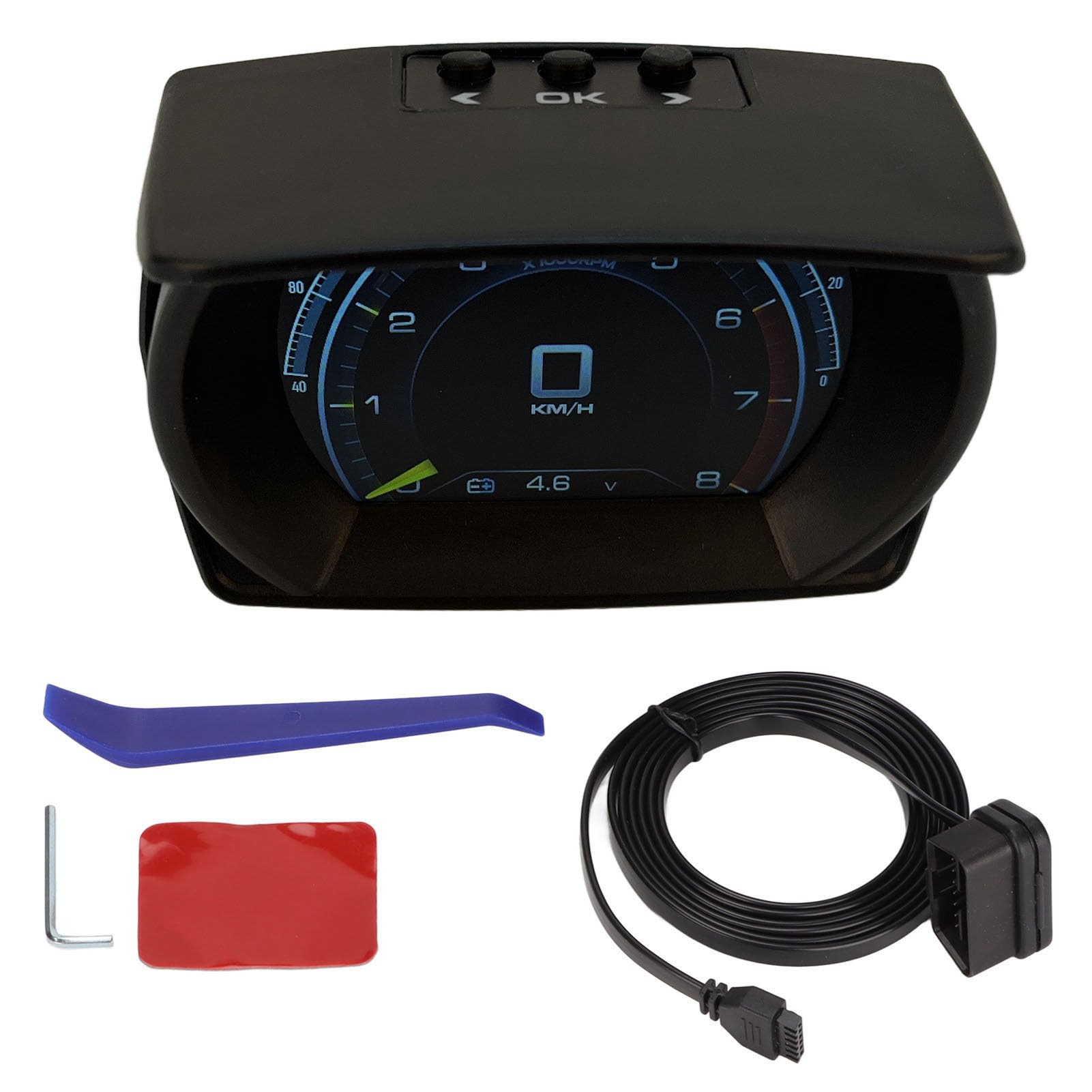 Wyświetlacz Samochodowy HUD Head Up, Wielofunkcyjny Inteligentny Miernik OBD2, Inteligentny Wskaźnik OBD + GPS Samochód Cyfrowy Prędkościomierz do Samochodu z Interfejsem OBD II