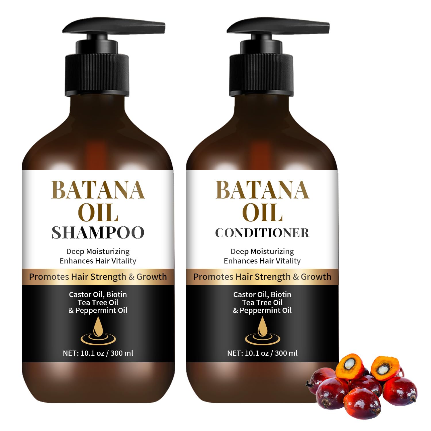 Batana Oil Shampoo and Conditioner Set for Hair Growth & Thickening