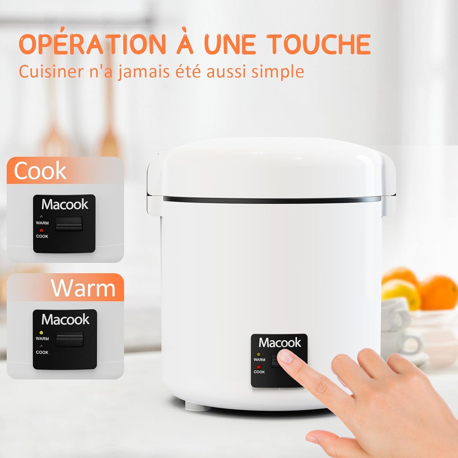 One-touch operation of Macook Mini Rice Cooker