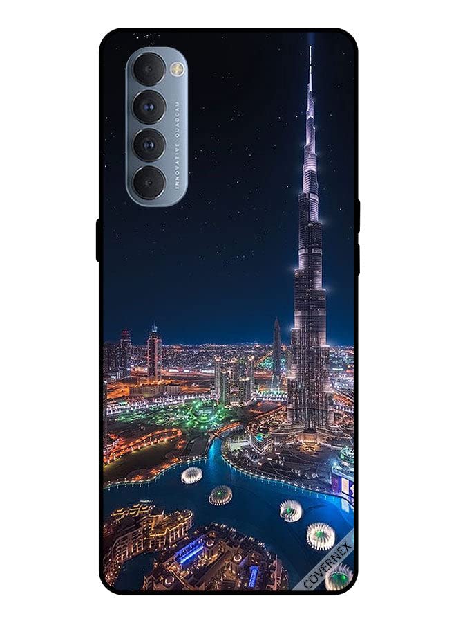 Protective Case Cover For Oppo Reno 4 Pro Night View Of Downtown