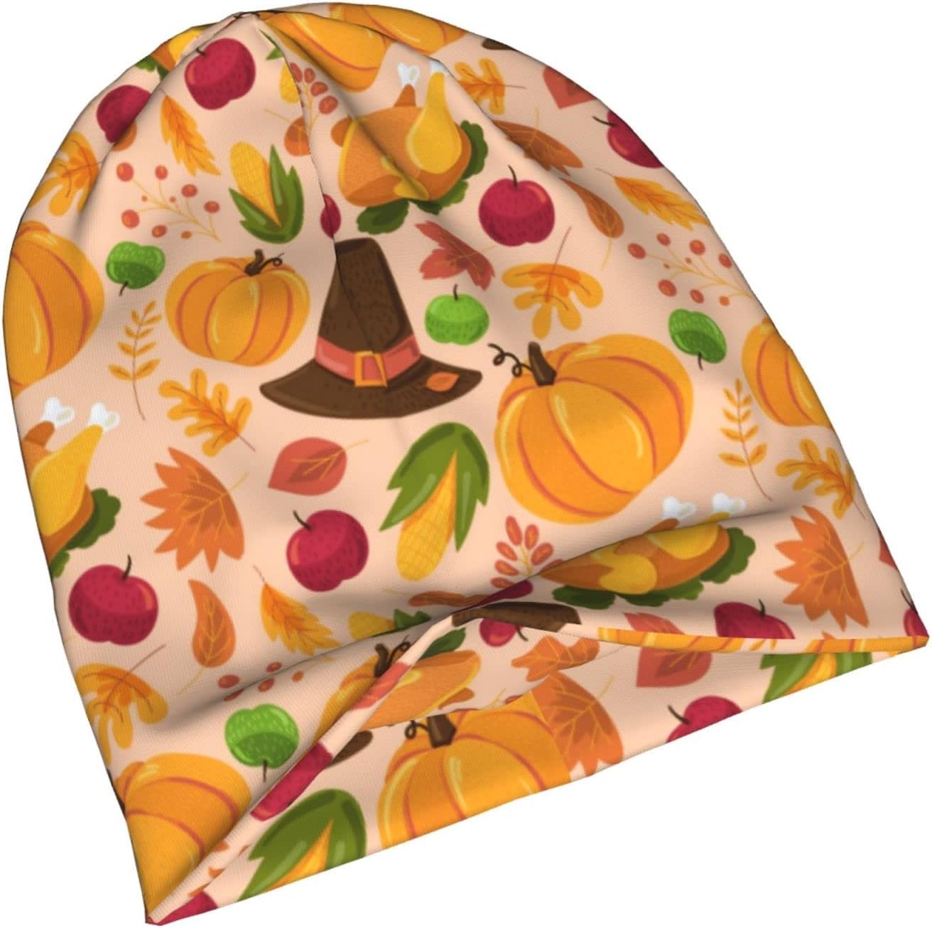 LAIPUTER Thanksgiving Beanie Standard Closed Chemo Hat Cancer Headwear Knitted Hats Baggy Slouchy Cap for Adults Women Men - Image 7