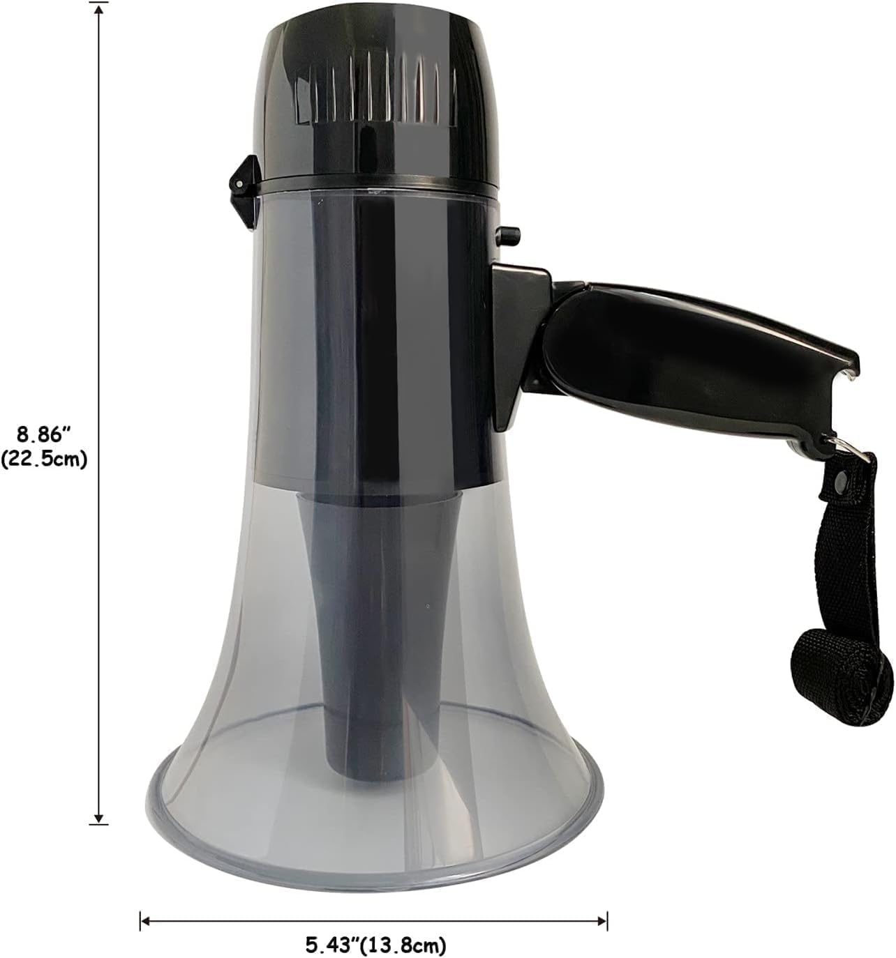 Loud Hailer USB Charging Bullhorn Portable Megaphones 20 Watt Recording and Alarm Modes Hand Bullhorn Speaker with Volume Control Loudspeaker