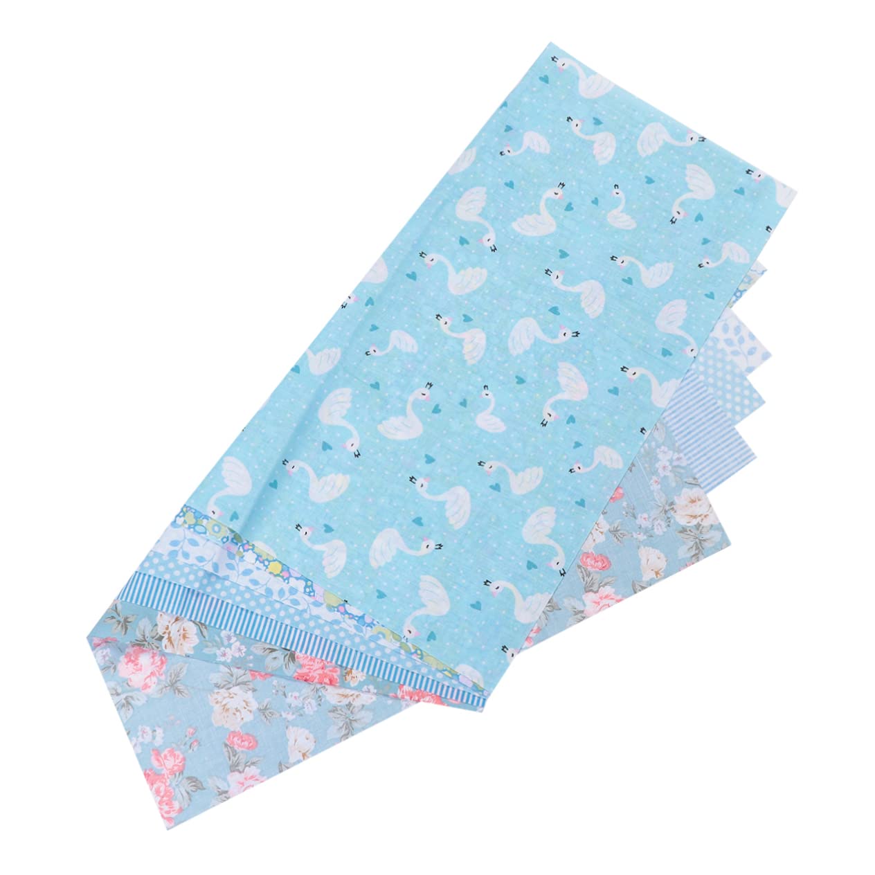 VILLCASE 6 Pcs Sheet Diy Patchwork Set Quilted Fabric Sewing Fabric Bundle Fat Quarter Bundles Craft Fabric Squares Sewing Fabric Squares Floral Fabric Bundles Flowers Quilting