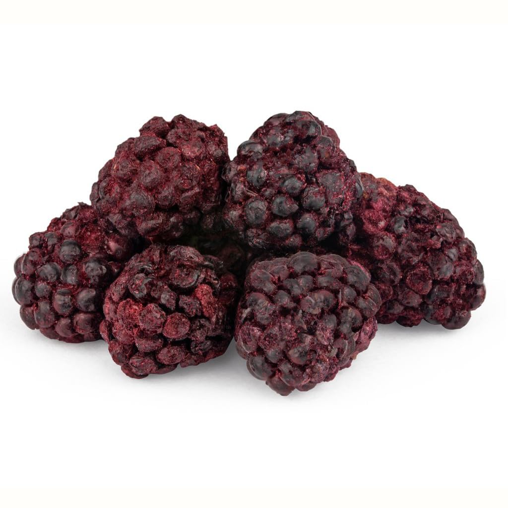 The Snack Haus 2 Packs of Freeze-Dried Blackberries 0.88 Oz & 2 Packs of Freeze-Dried Raspberries 1.06 Oz| All-Natural, No Preservatives | Nutrient-Rich, High Fiber Snack | Perfect for Yogurt, Granola, or On-The-Go! (3.88 Oz/Case)