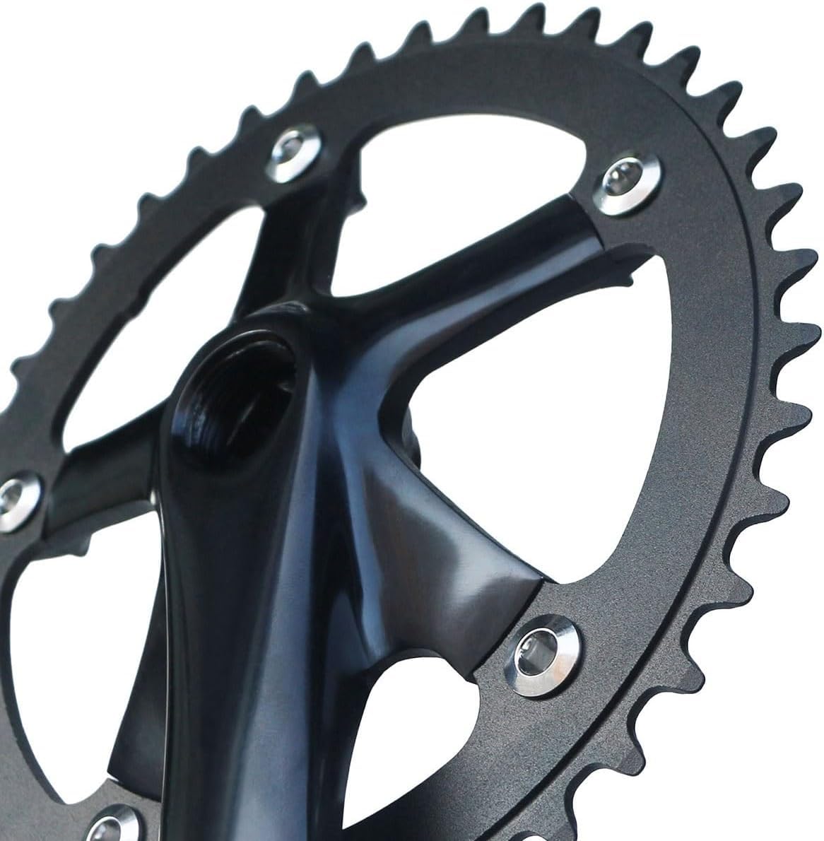Pediva per Bicicletta, Set di pedivelle quadrate da 165 mm, Braccio della pedivella per Bici retrò e Vintage, Bici a Scatto Fisso a velocità Singola.