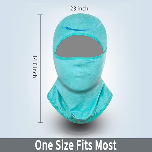 Miniatura 32 de Achiou - Pasamontañas con protección UV, seda de hielo, para hombres y mujeres, capucha para ciclismo, escalar, correr Negro,Negro