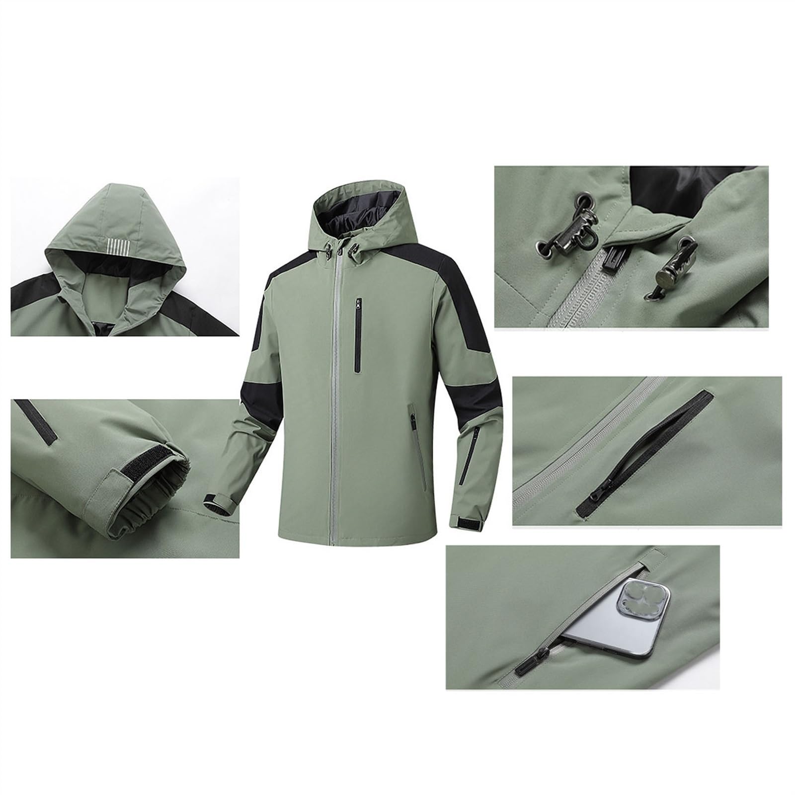 Yytcsjz Set Tute Da Sci Invernali Da Uomo, Set Giacca E Pantaloni Da Uomo Con Cappuccio E Pantaloni Colorati Incantesimi Caldi E Traspiranti Per Esterni, Tute Da Sci Antivento Impermeabili