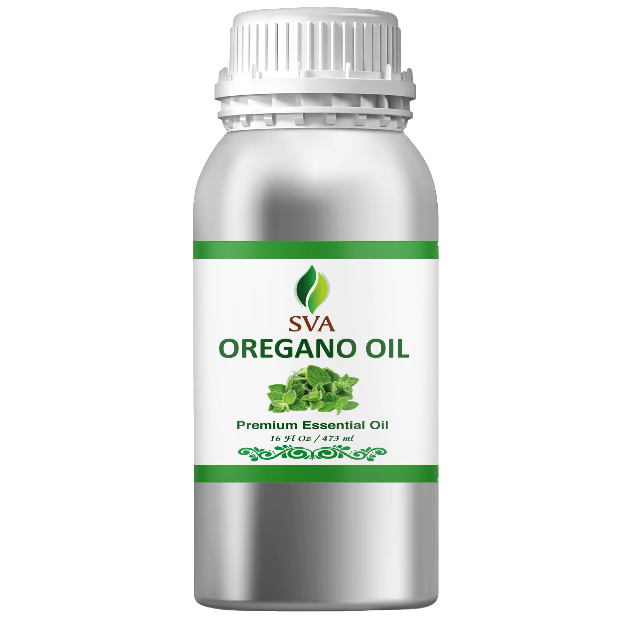 SVA Oregano Essential Oil – 16 Fl Oz – 100% Natural Oregano Oil - for Diffuser, Hair Care, Face, S-kin Care, Aromatherapy, Scalp and Body Massage, Soap and Candle Making