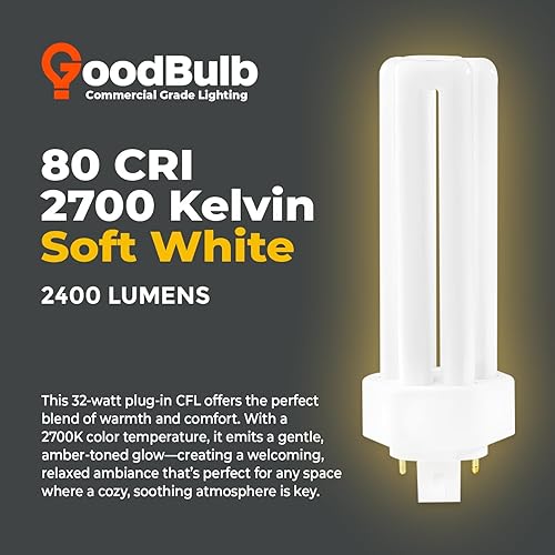 Miniatura 183 de GoodBulb - Focos CFL PL, paquete de 10 unidades 3500K