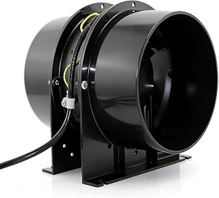 GROZY 6" 150mm Inline Axial Fan Metal Blower Silent Fan Metal Ventilation Extractor Fan for Grow Tent Hydroponics Bathroom Basement Garage