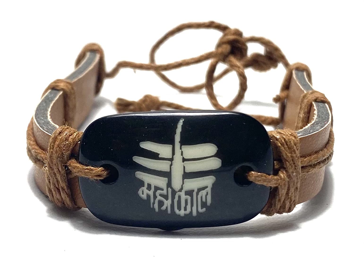 MAHANT JI Mahakal Leather Thread Adjustable Wrist Band Or Mahakal Bracelet For Men And Women (B09GW6FWF8) Amazon Price History, Amazon Price Tracker