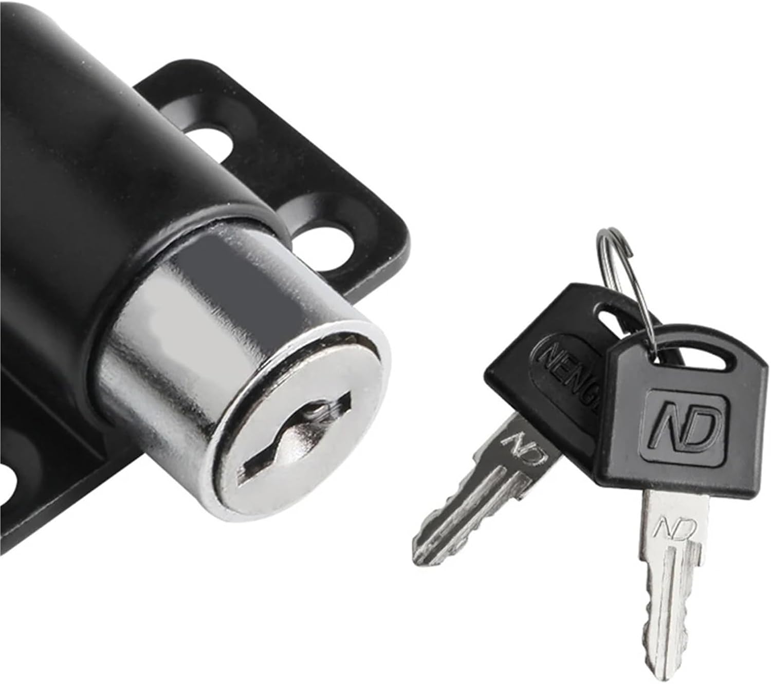 Sliding Door Window Locks with 2 Keys Door Window Security Lock Catches Set 1Pcs(Black)