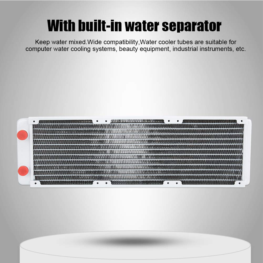 Alomejor Radiator Wodny z Białej Miedzi PC 360 Mm do Instrumentów Przemysłowych i Sprzętu do Chłodzenia Komputerów