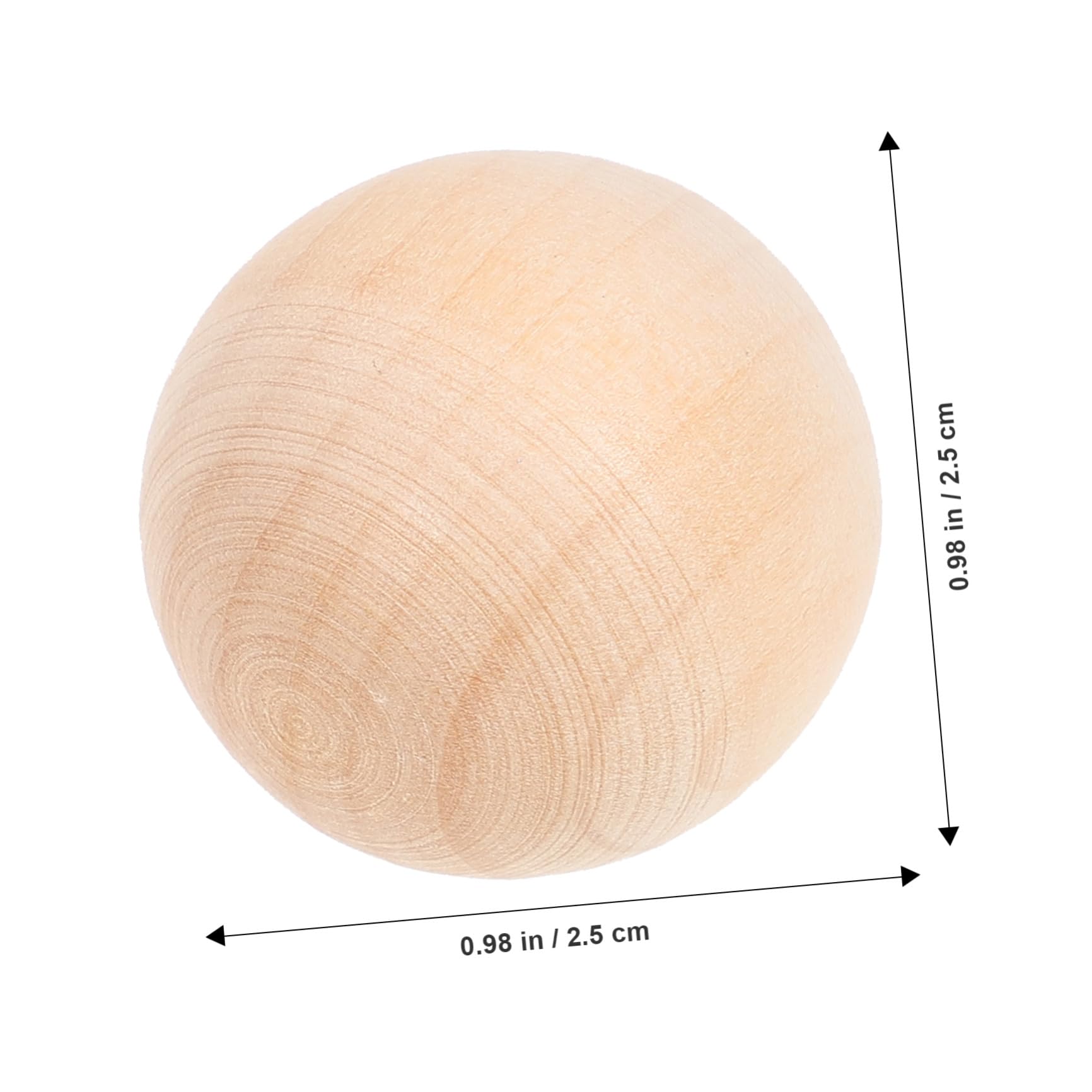 Hemobllo 50 Bolas de Madera de Loto Redondas sin Agujero para Manualidades y Pintura