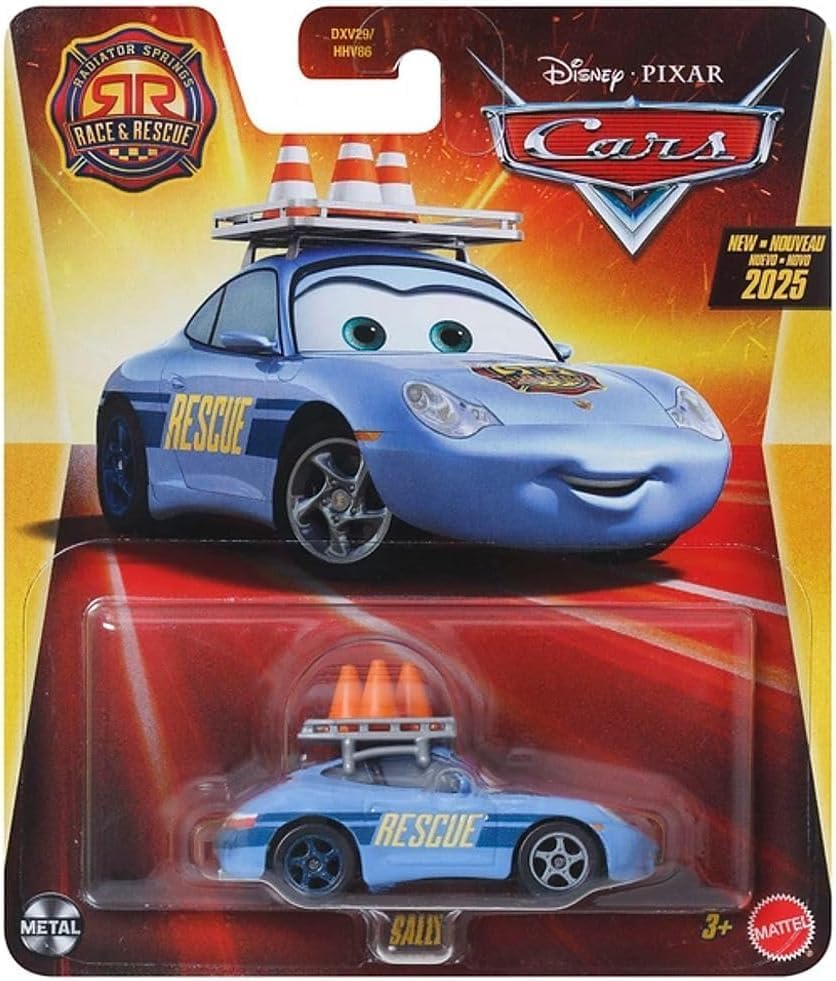 Mattel Cars Radiator Springs Race and Rescue 2025 1:55 Scale Diecast Vehicles (Red Fire Truck)