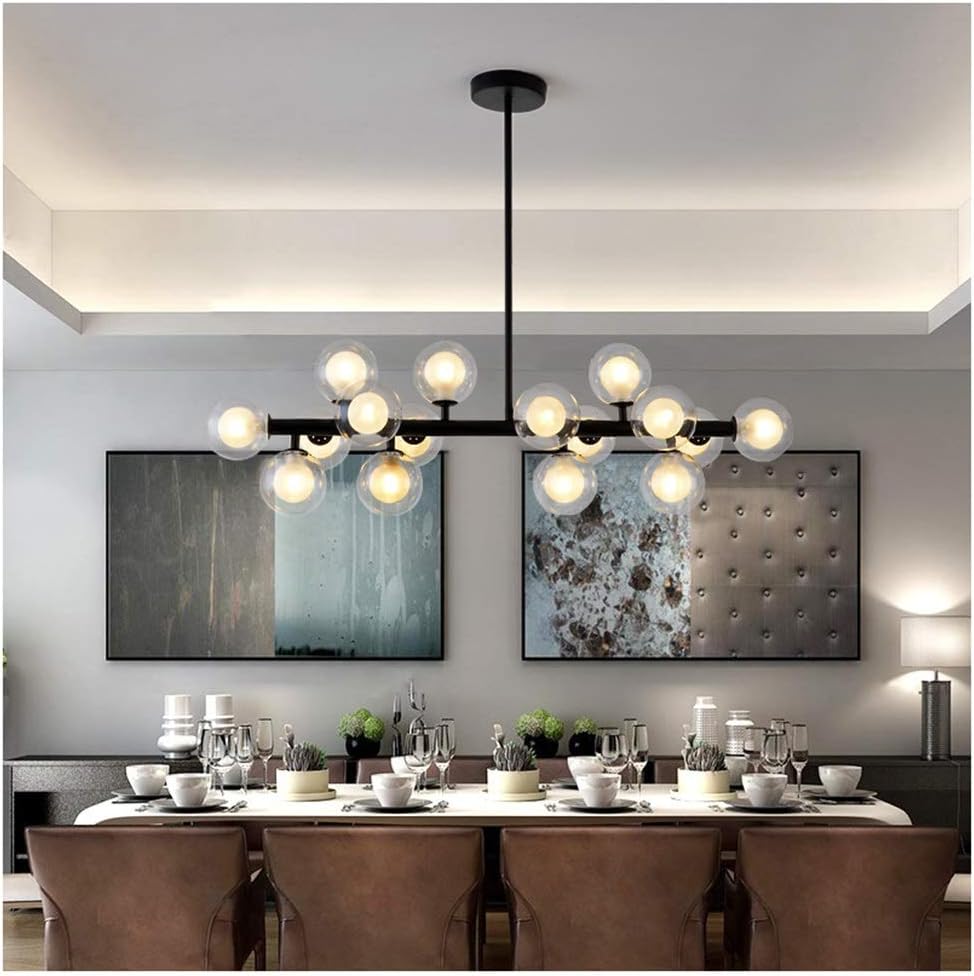 Pendant Lights Modern Pendant Ceiling Hanging Lamp Lighting Fixture Molecular Chandelier Living Room Dining Room Bedroom Art Lamp Lighting & Ceiling Fans (Color : Rectangle)