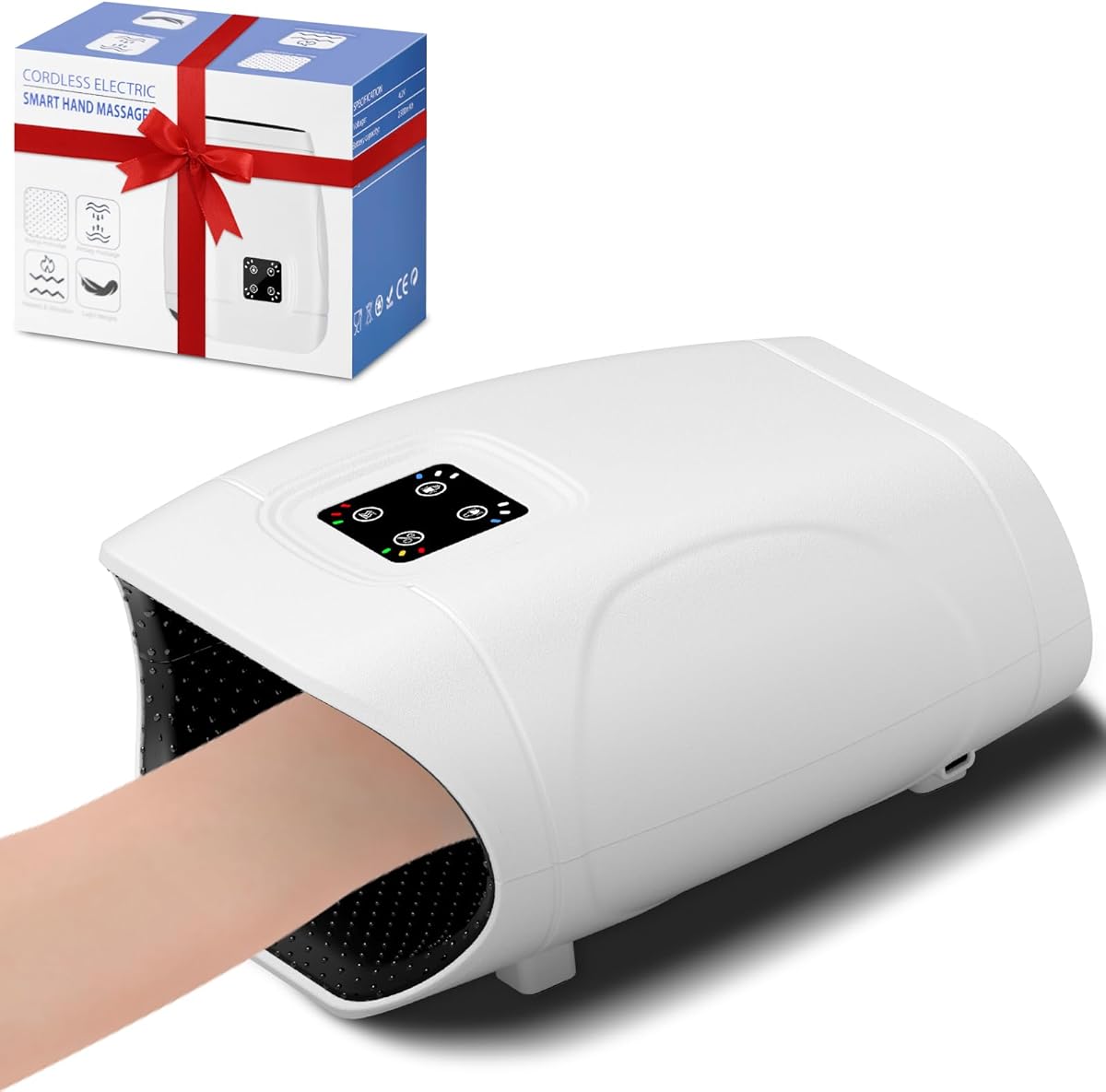 Hand Massager with Heat and Compression, Cordless Electric Hand held Massager for Arthritis and Carpal Tunnel, Gifts for Men and Women