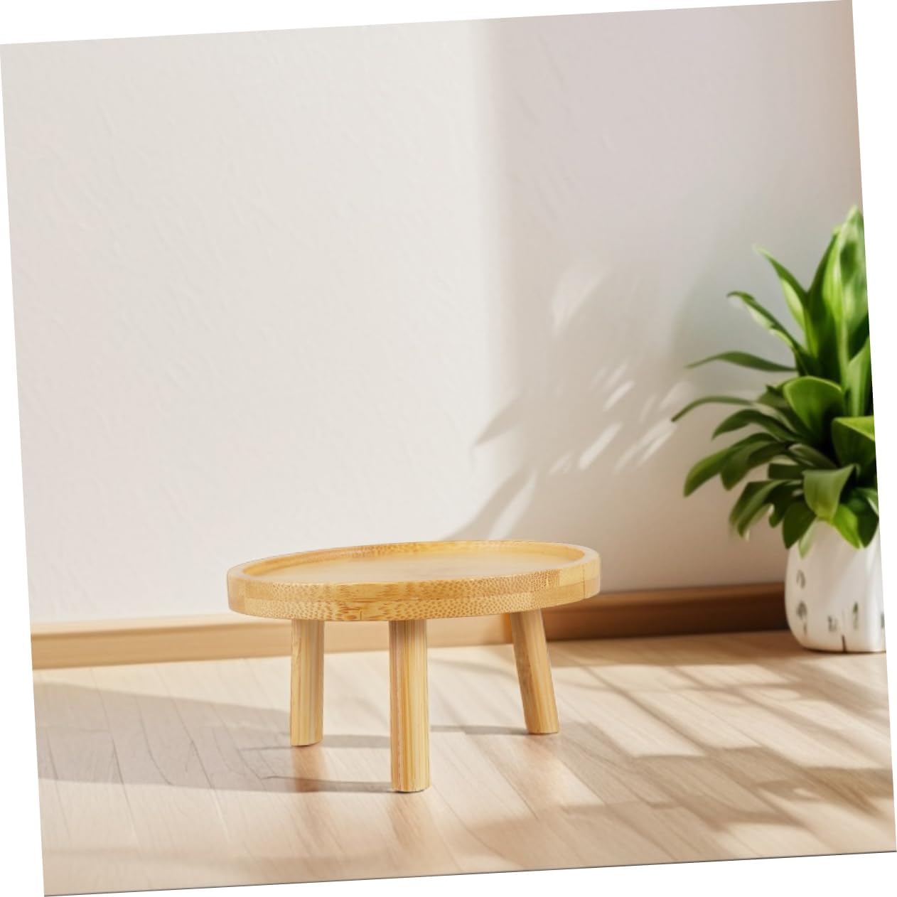 2pcs Indoor Plant Stand Solid Wood Flower Stand Plant Stool Bonsai Pot Pedestal Vase Space-efficient