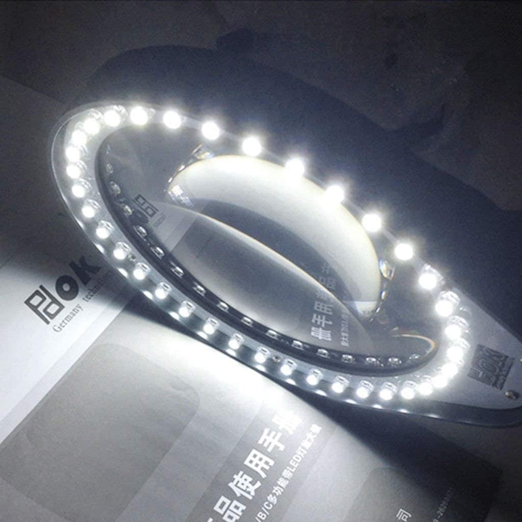 Lupa, Lámpara De Escritorio Led De 8 Pulgadas con Aumento Personas Mayores, Ideal para Leer O Realizar Tareas De Mantenimiento.