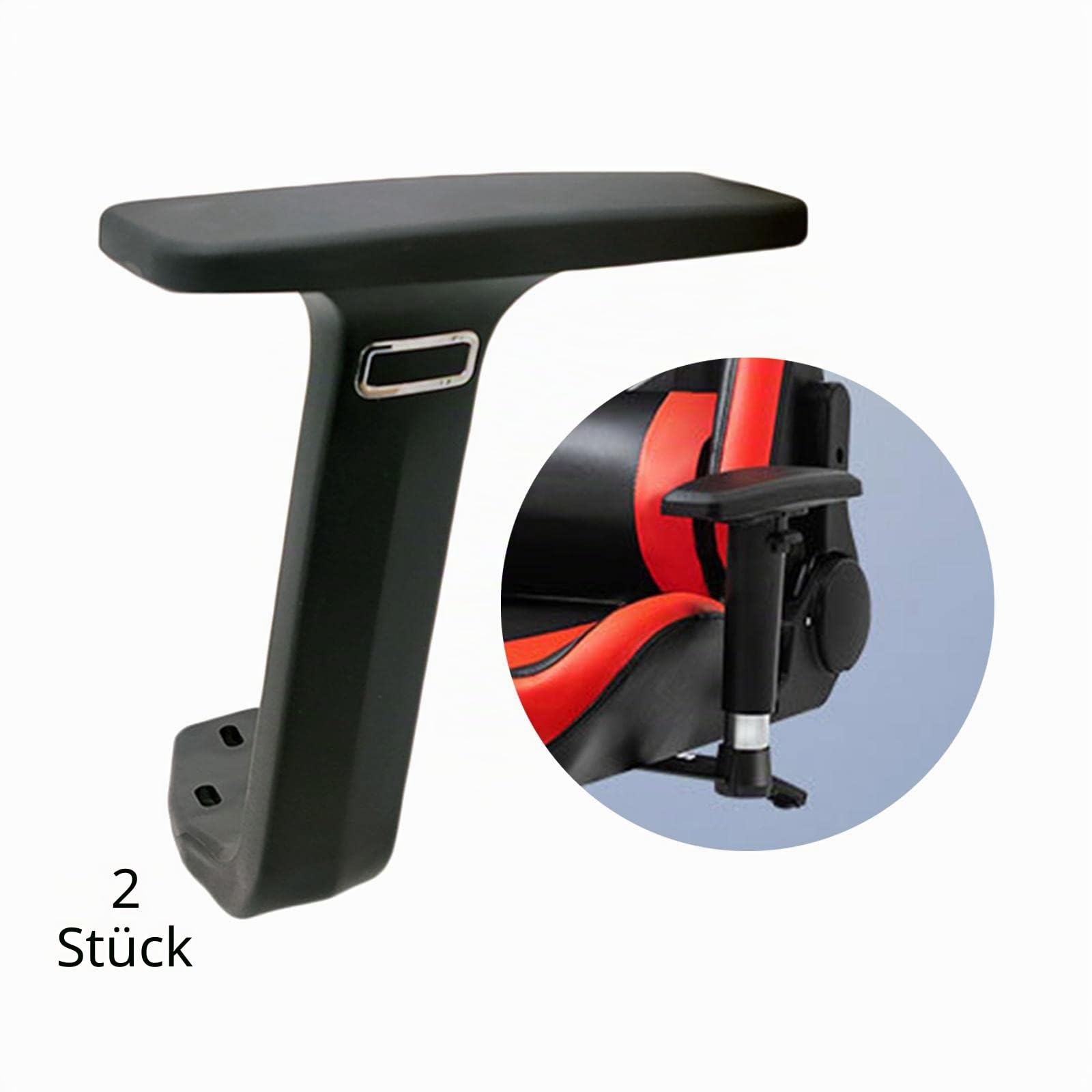 Sharplace 2Pcs Universal Bürostuhl Armlehne für Bürostuhl Gaming Stuhl Computerstuhl, Schwarz